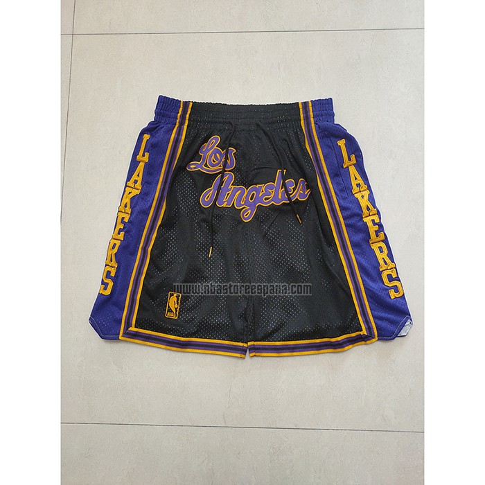 Pantalone Los Angeles Lakers Mitchell & Ness Just Don Negro